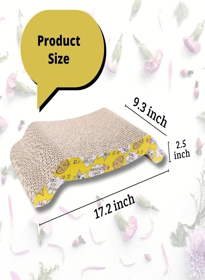 KittuPet لوح خدش للقطط من كيتو بيت، مصنوع من الكرتون، وسادة خدش للقطط المنزلية، لوح خدش للقطط على الأريكة أو السرير، قابل للعكس ومموج (عبوة من قطعتين) - Image 2